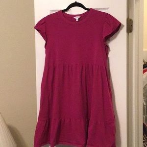 Time & Tru Babydoll szL Magenta Dress w/ pockets